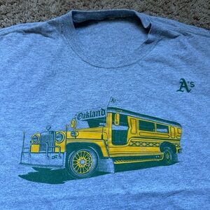 Oakland A’s yellow bus shirt FREE SHIPPING